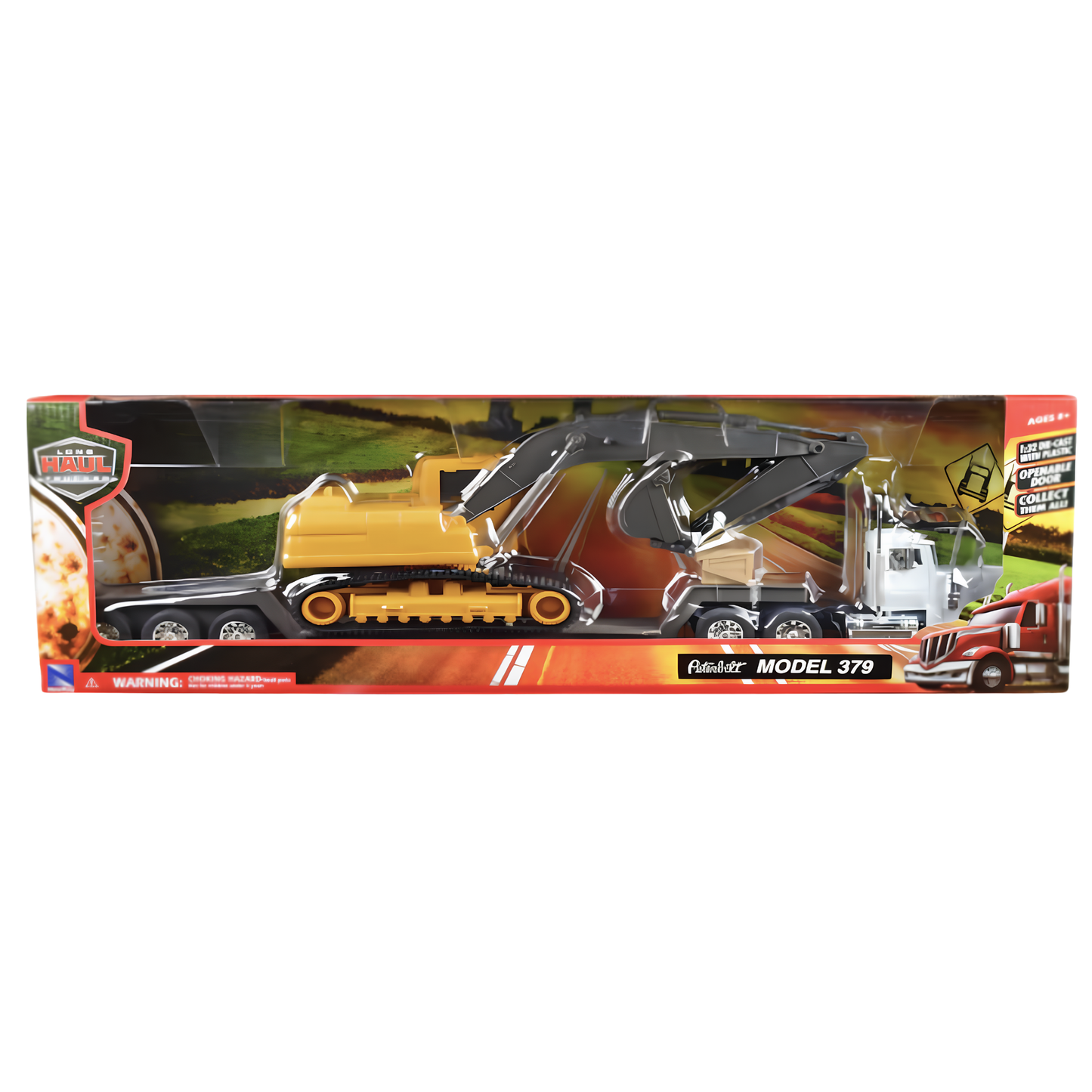 Construction Peterbilt 379 W/ Backhoe 1:32