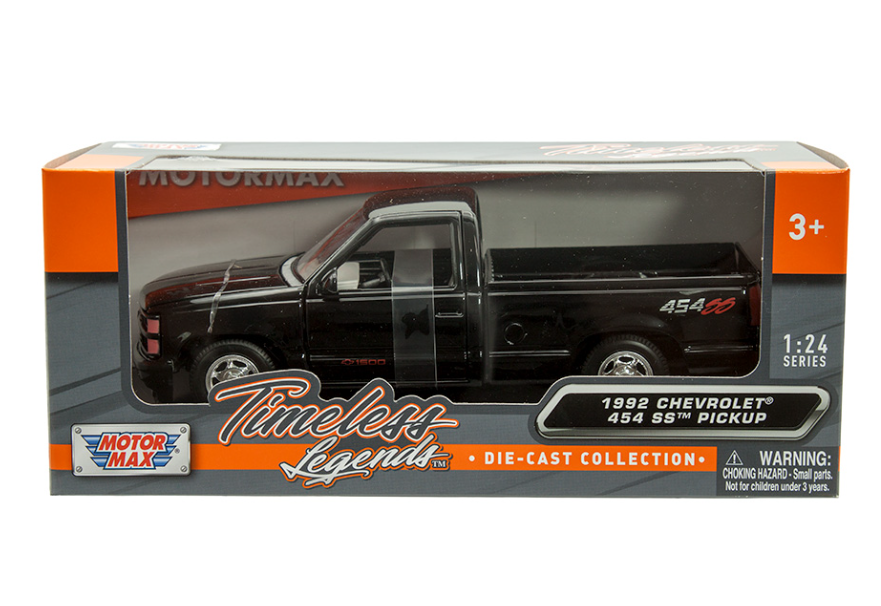 Chevrolet 454ss Pick Up Metal Black escala 1:24