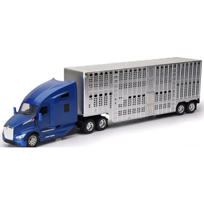 Kenworth T680 Livestock Chrome Blue escala 1:32