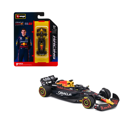 Pack Red Bull RB21 F1 2025 Bburago Escala 1:64 | Max Verstappen #1 + Yuki Tsunoda #22