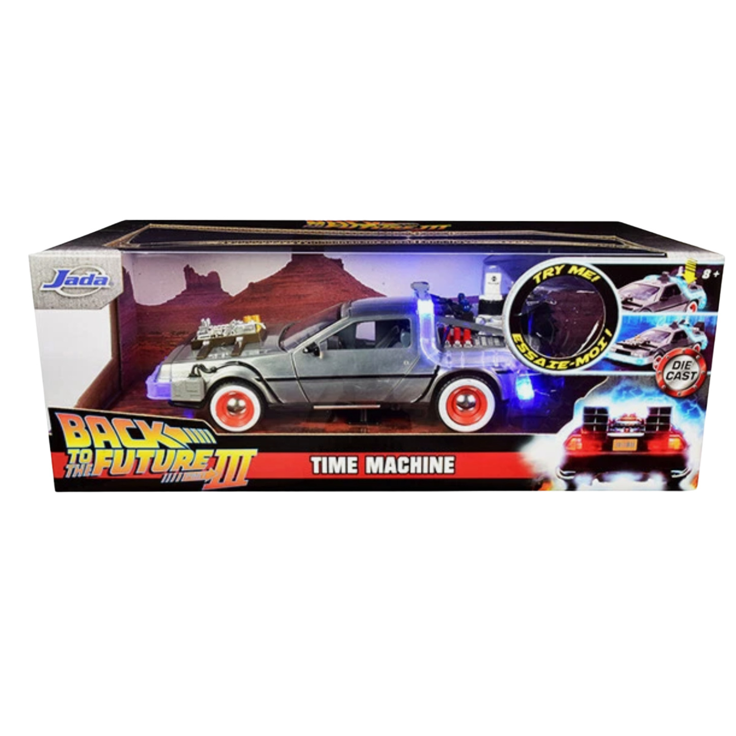DeLorean Part 3 Time Machine  W/Light Jada 1:24