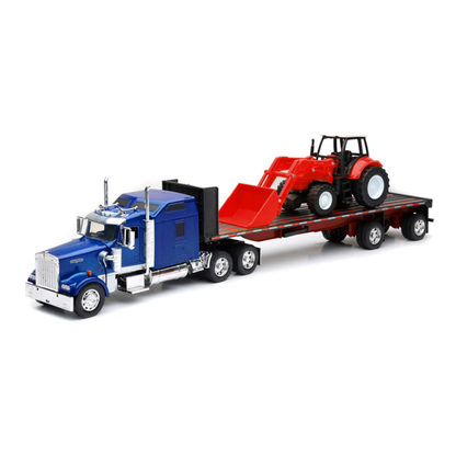 Kenworth W900 Flatbed with Kubota 1:32