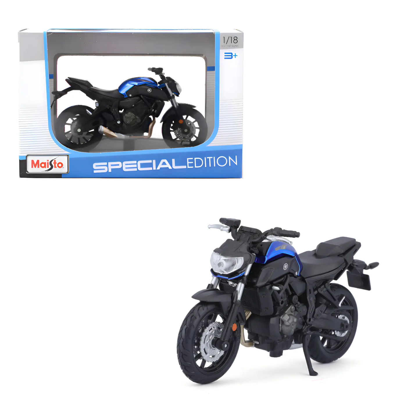 Yamaha MT-07 2018 Maisto Escala 1:18 | Motocicleta Die-Cast de Colección