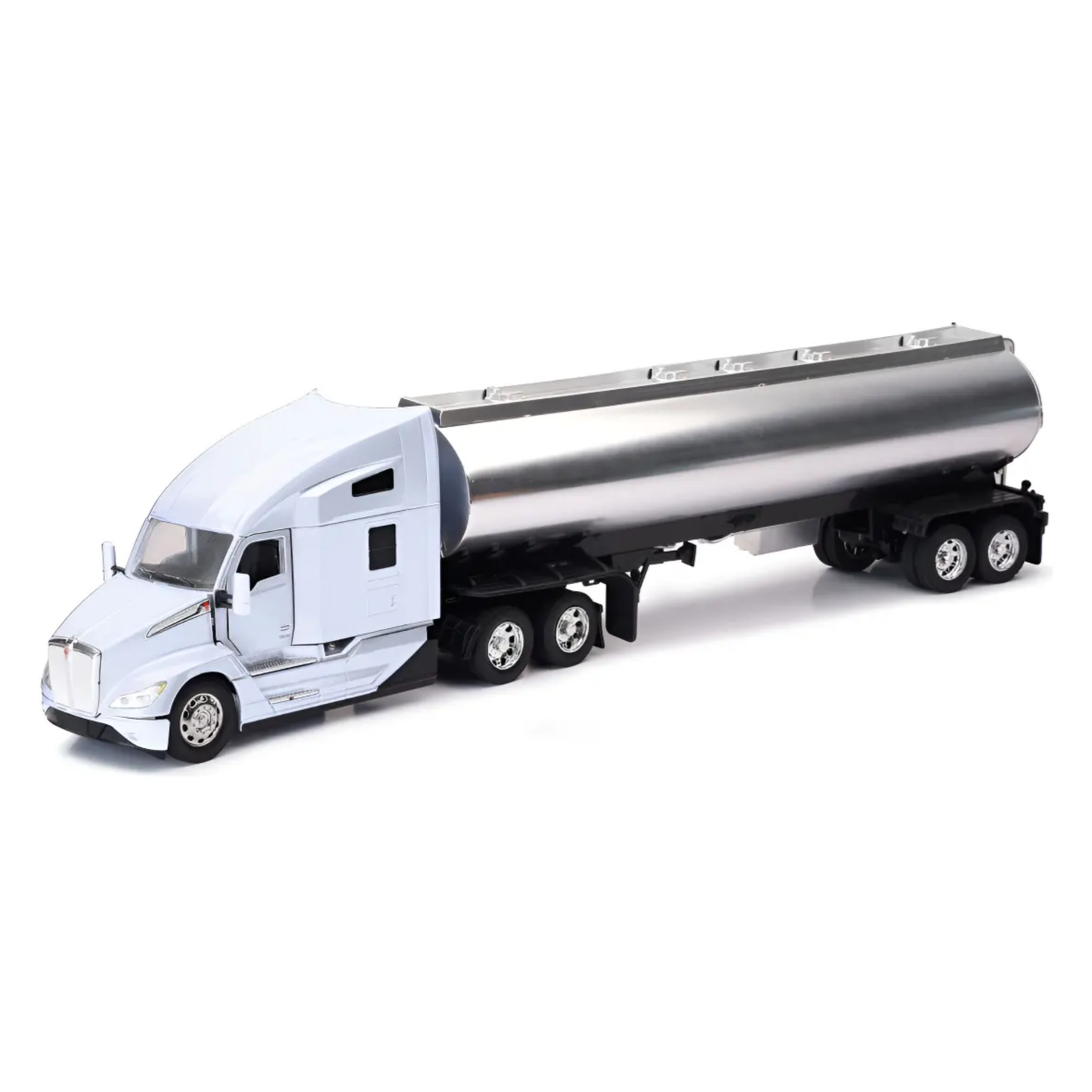 Kenworth T680 Oil Tanker Chrome White escala 1:32