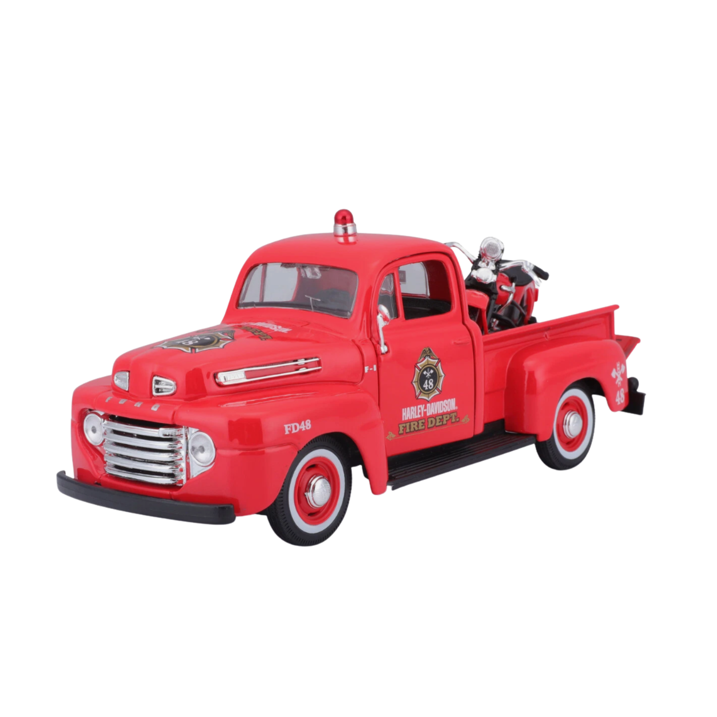 Camioneta Maisto Harley-Davidson Ford F-1 1948 Escala 1:64 | Modelo Die-Cast de Colección