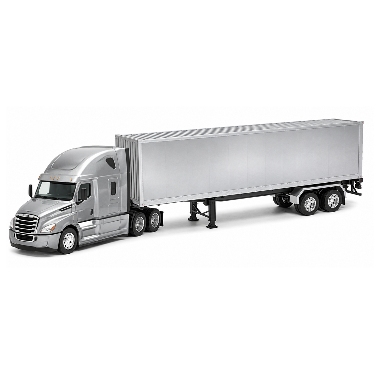 Welly Kenworth T2000 Escala 1:32 Plateado con Tráiler Plateado