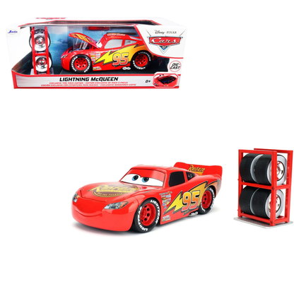 Pixar Cars Lightning McQueen con Rack  01:24