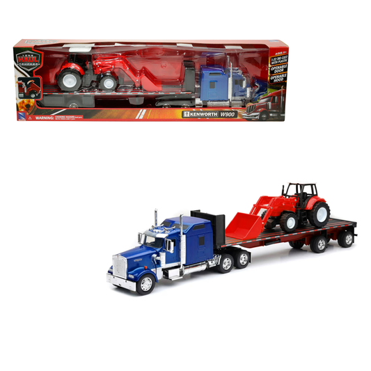 Kenworth W900 Flatbed with Kubota 1:32