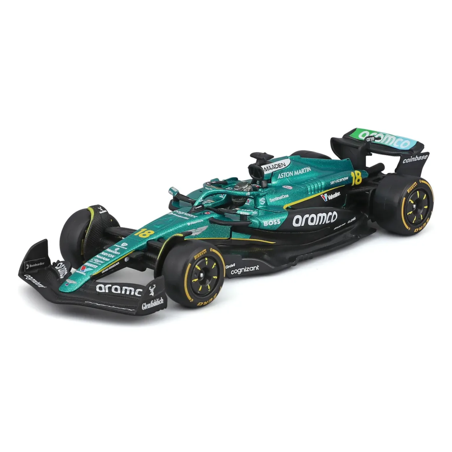 Bburago Aston Martin AMR25 2025 Escala 1:43 con Carcasa de Acrílico | Fórmula 1 de Colección