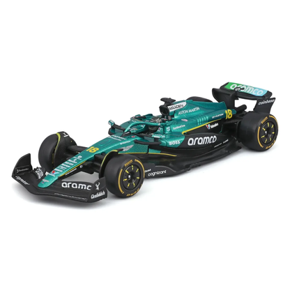 Bburago Aston Martin AMR25 2025 Escala 1:43 con Carcasa de Acrílico | Fórmula 1 de Colección