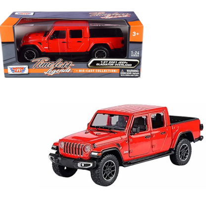 Jeep Gladiator Overland Hard Top Red 2021 1:24