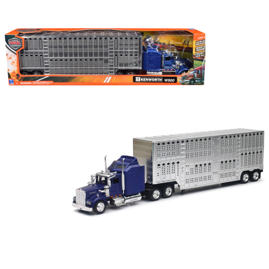 W900 Blue Potbelly Livestock Chrome escala 1:43