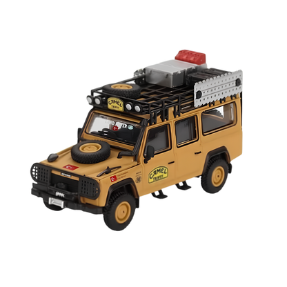 Defender 110 1989 Camel Trophy Turkey escala 1:64 Mini Gt
