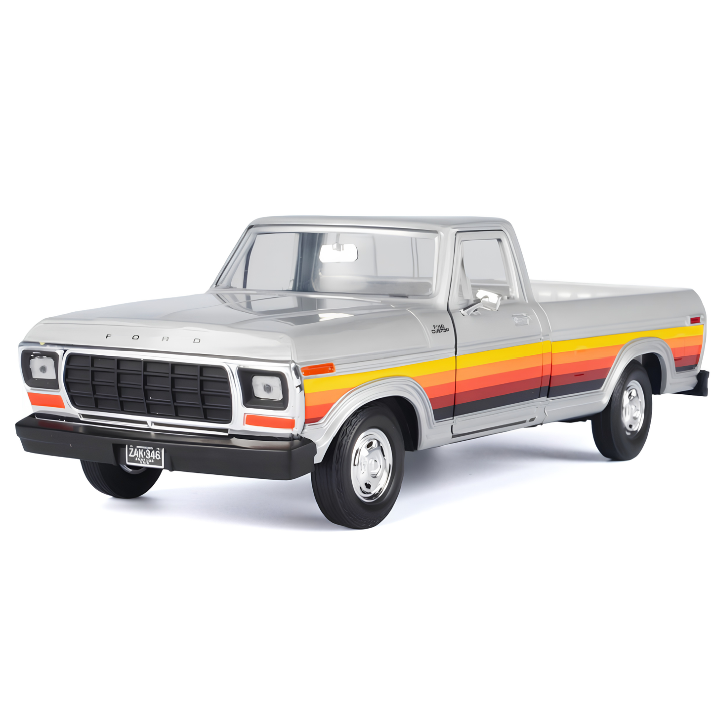 1979 Ford F150 Silver Orange 1:24 Edicion Especial