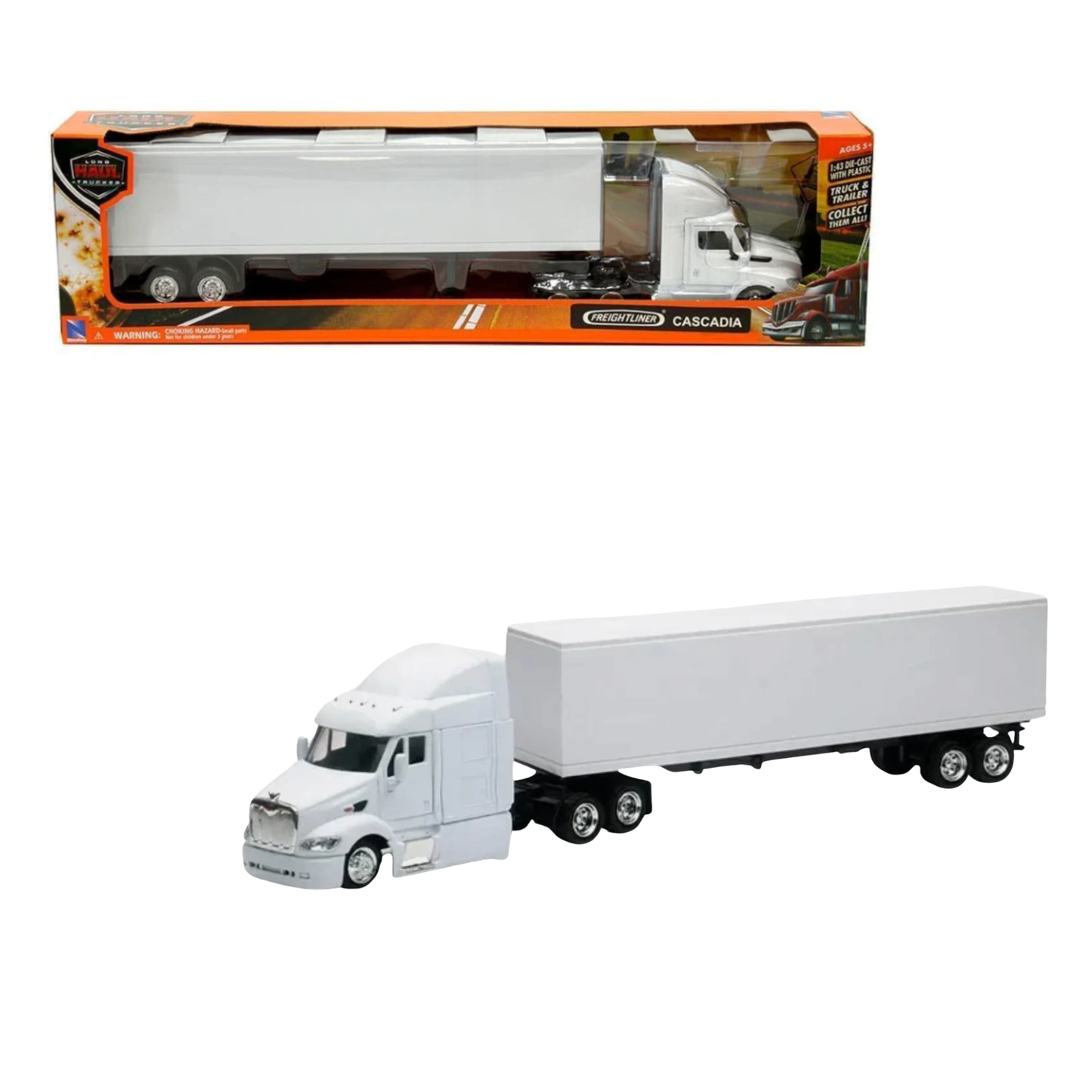 Freightliner Cascadia Dry Van White escala 1:43