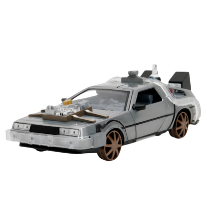 DeLorean Time Machine With Rail Wheels W/Light Jada 1:24