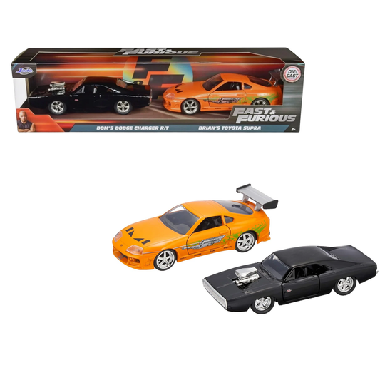 Twin Pack Dom’s Charger R/T & Brian’s Toyota Supra Jada 1:32