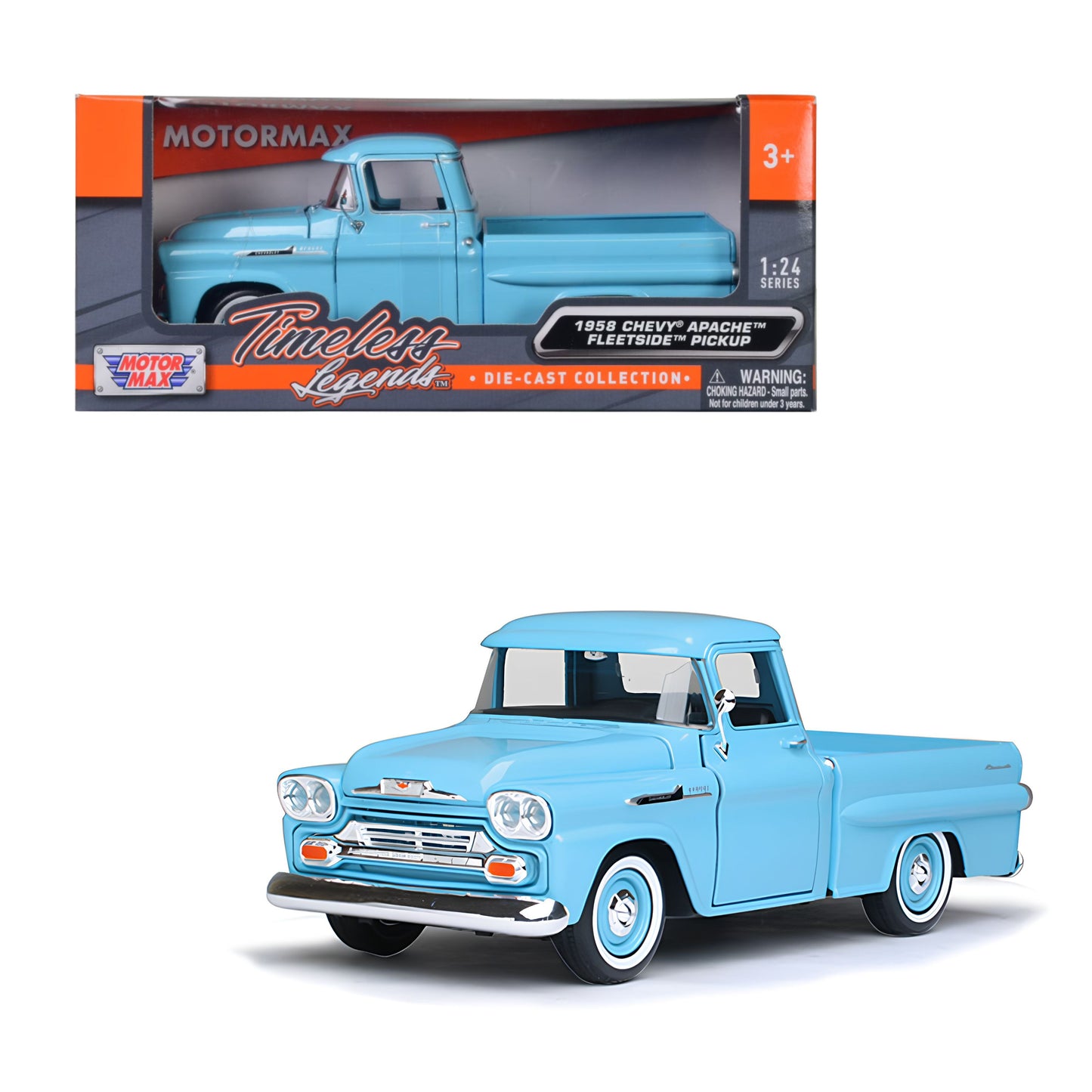 1958 Chevy Apache Light Blue 1:24
