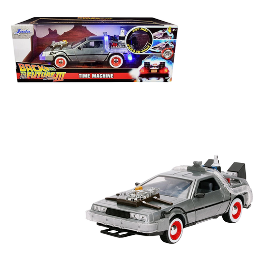 DeLorean Part 3 Time Machine  W/Light Jada 1:24