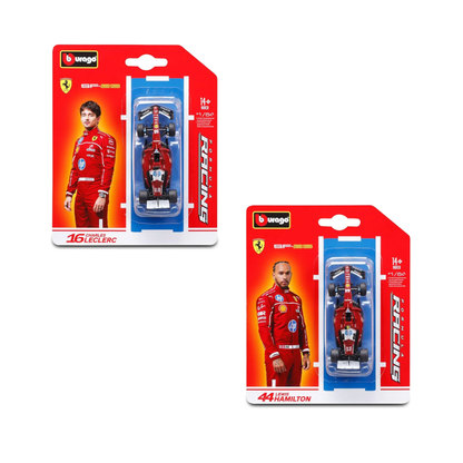 Pack Ferrari SF-25 F1 2025 Bburago Escala 1:64 | Charles Leclerc #16 + Lewis Hamilton #44