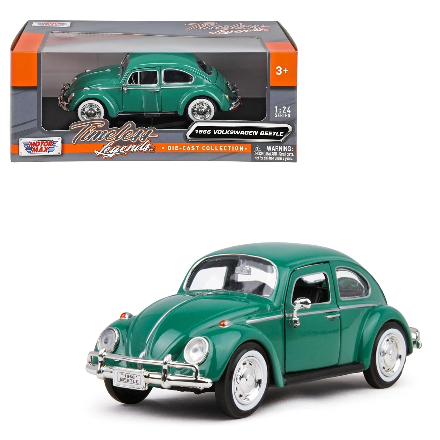 1966 Volkswagen Beetle (Vocho) Green 1:24