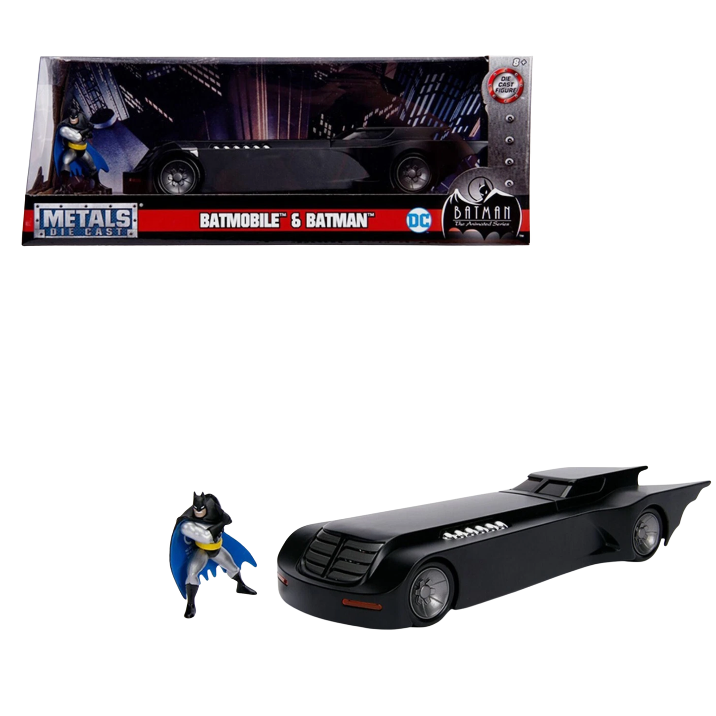Animated Series Batmobile W/Batman Jada 1:24