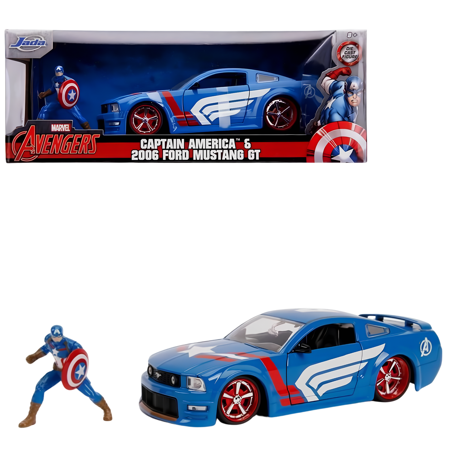 2006 Ford Mustang Gt W/Captain America Jada 1:24