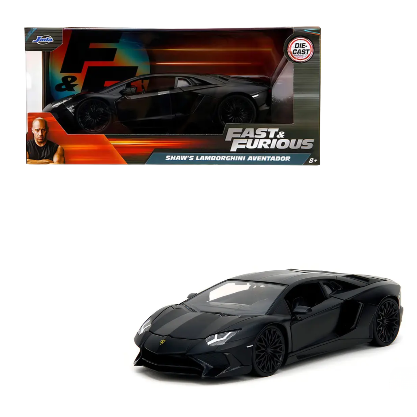 Fast & Furious Lamborghini Aventador Black 1:24 Jada
