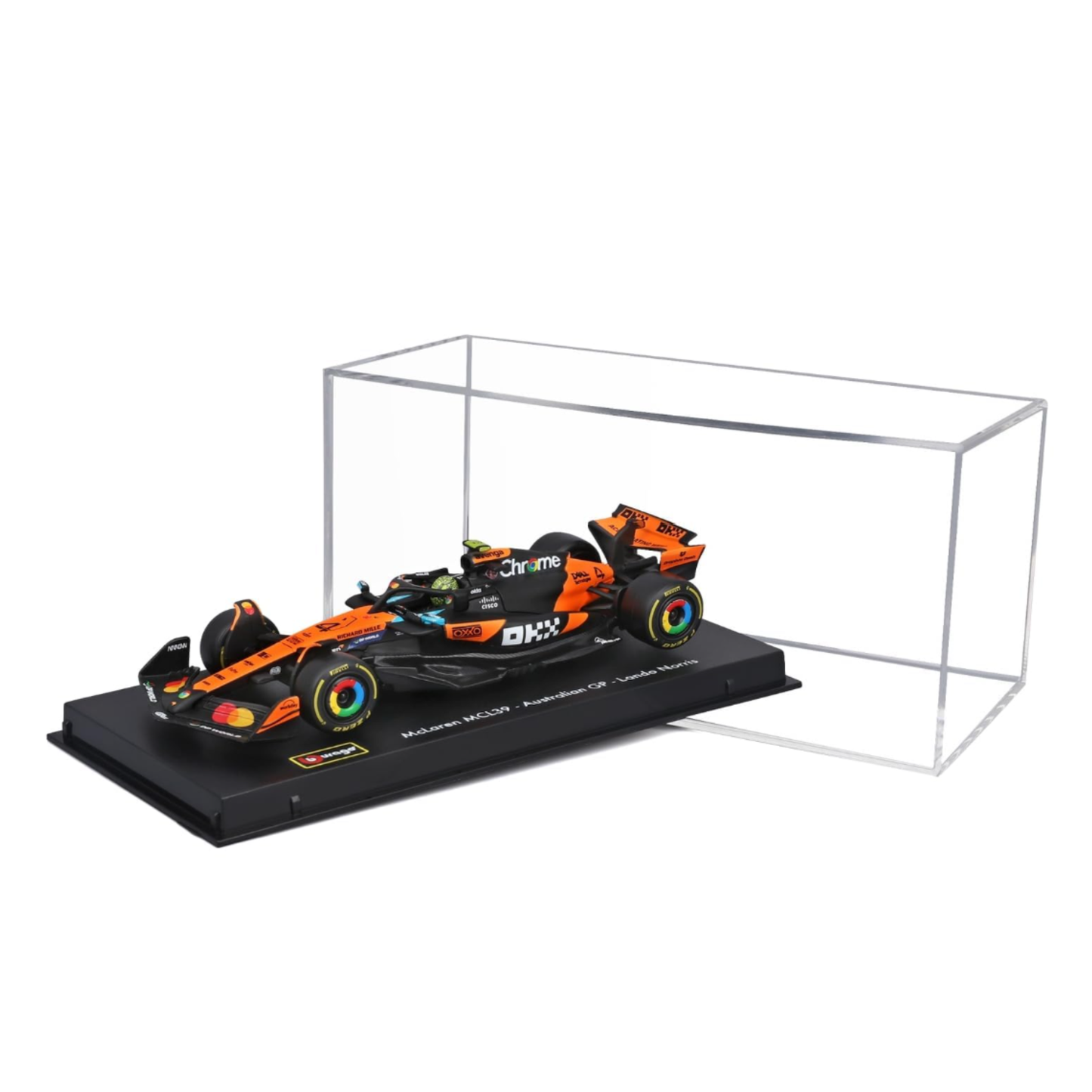 Bburago McLaren MCL39 Lando Norris Escala 1:43 con Carcasa de Acrílico | Fórmula 1 2025