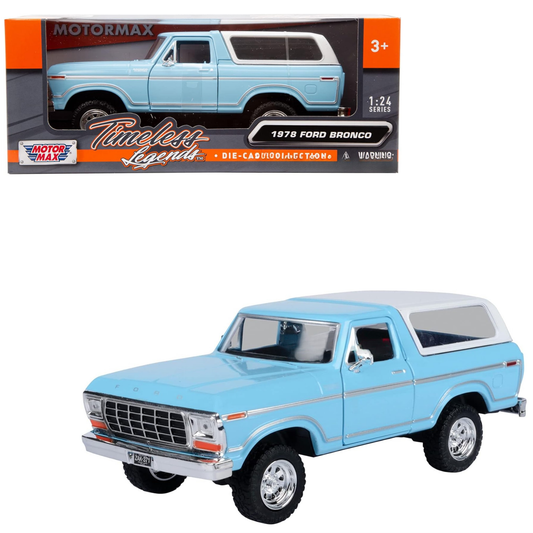 1978 Ford Bronco Light Blue 1:24