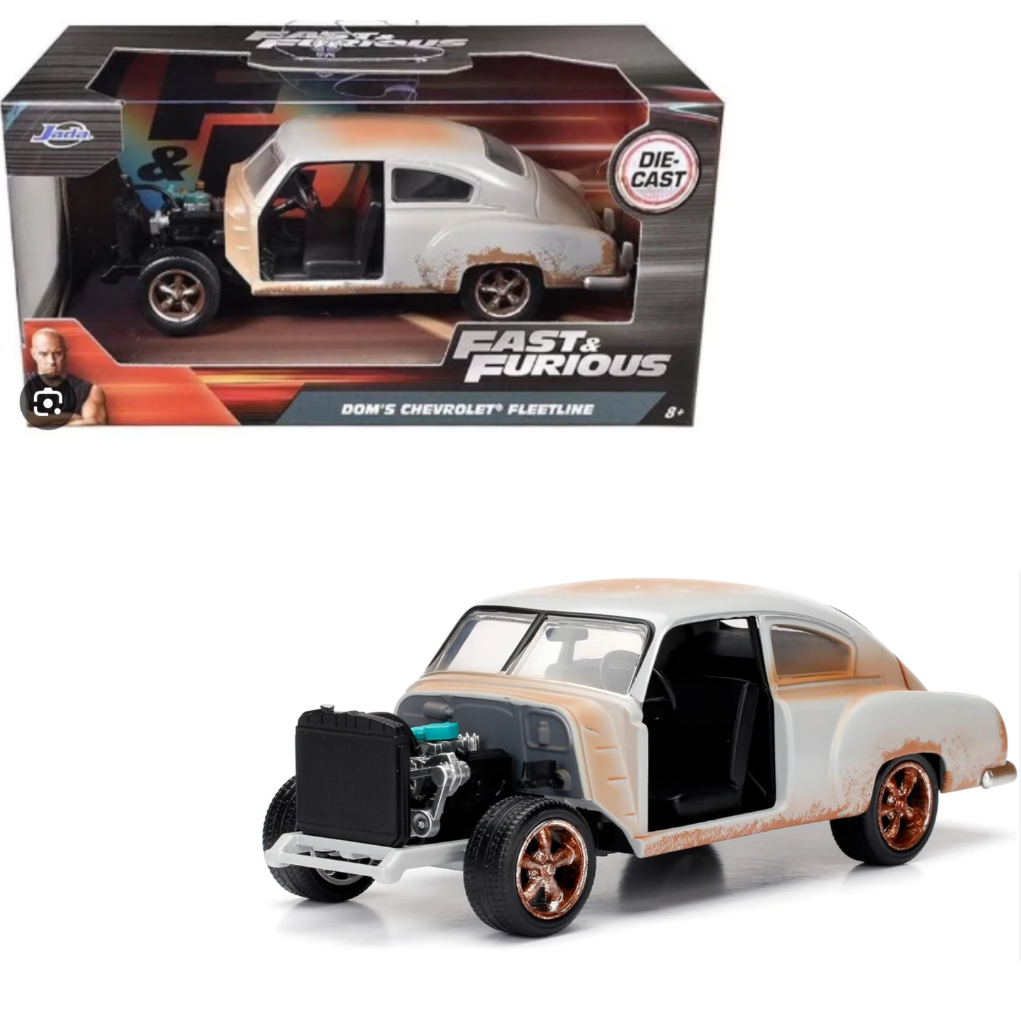 Fast & Furious 8 Dom's Chevy Fleetline Rusty 01:32