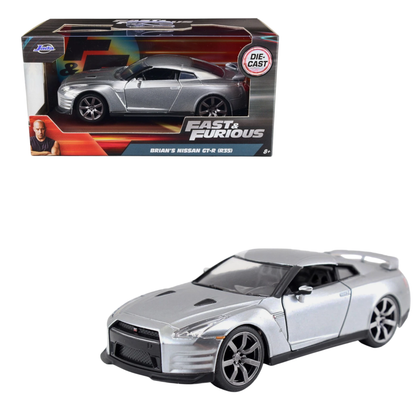Brian´s Nissan Gt-r (R35) Plata escala 1:32 Jada