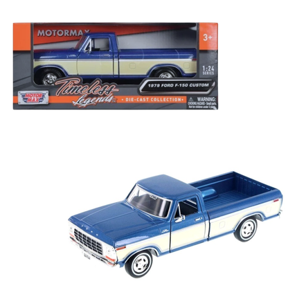 1979 Ford F-150 Custom Blue White 1:24