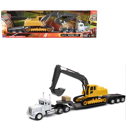 Construction Peterbilt 379 W/ Backhoe 1:32