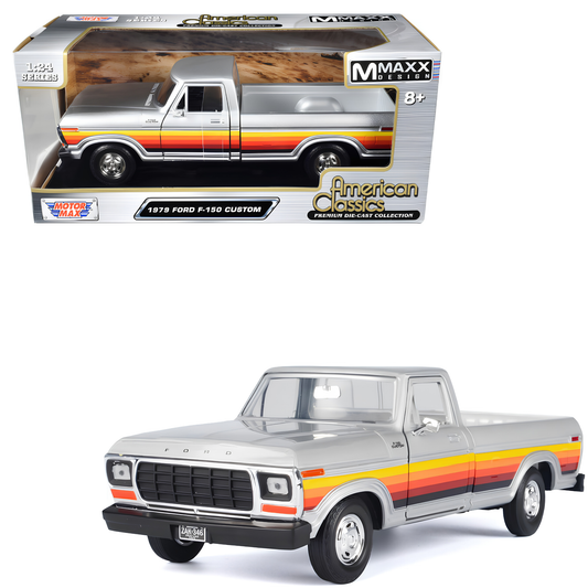 1979 Ford F150 Silver Orange 1:24 Edicion Especial