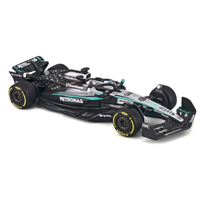 Pack Mercedes-AMG F1 W16 Bburago Escala 1:64 | George Russell #63 + Kimi Antonelli #12