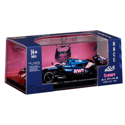 Bburago Alpine A525 Franco Colapinto Escala 1:43 con Carcasa de Acrílico | Fórmula 1 2025