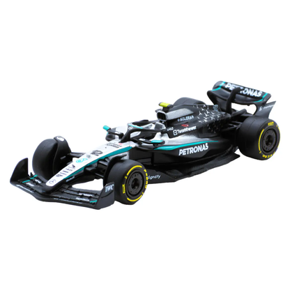 Pack Mercedes-AMG F1 W16 Bburago Escala 1:64 | George Russell #63 + Kimi Antonelli #12