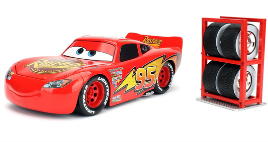 Pixar Cars Lightning McQueen con Rack  01:24