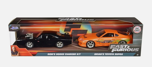 Twin Pack Dom’s Charger R/T & Brian’s Toyota Supra Jada 1:32