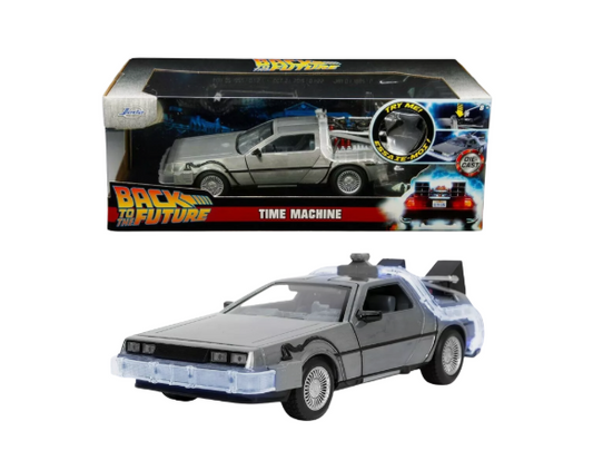 DeLorean Part 1 Time Machine W/Light Jada 1:24