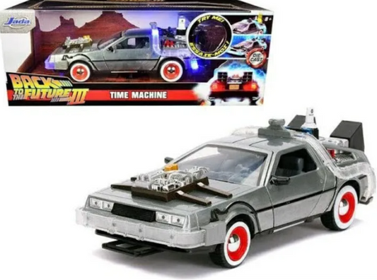 DeLorean Part 3 Time Machine  W/Light Jada 1:24