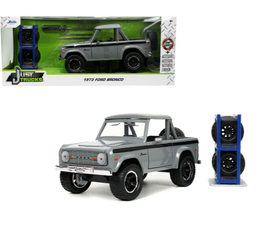 Just Trucks 1973 Ford Bronco Gray W/Rack Jada 1:24