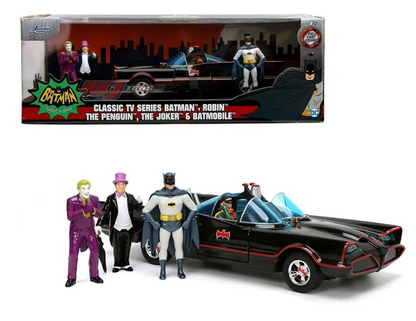 1966 Classic Tv Series W/Batman and Robin, Joker and Pinguin Jada 1:24