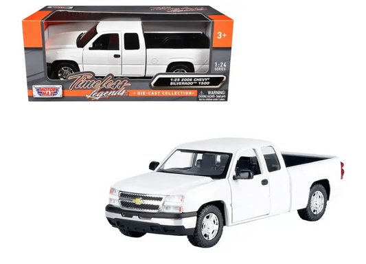 Chevrolet Silverado 1500 2006 White escala 1:24
