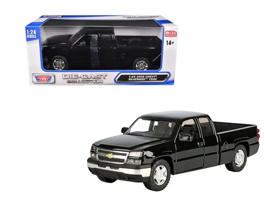 Chevrolet Silverado 1500 2006 Black escala 1:24