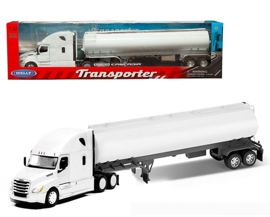 Freightliner Cascadia White W/White Tanker 1:32