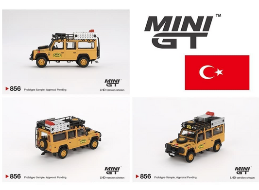 Defender 110 1989 Camel Trophy Turkey escala 1:64 Mini Gt