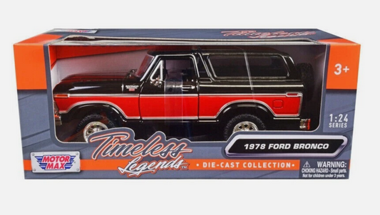 Ford Bronco 1978 BlackRed escala 1:24