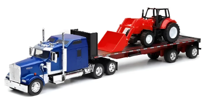 Kenworth W900 Flatbed with Kubota 1:32